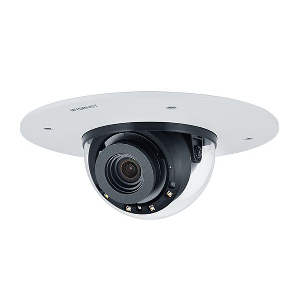 Hanwha Vision XND-9082RF 4K Recessed IR Dome Camera – Wisenet7 AI Analytics & Discreet Indoor Mounting x series