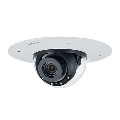 Hanwha Vision XND-9082RF 4K Recessed IR Dome Camera – Wisenet7 AI Analytics & Discreet Indoor Mounting x series