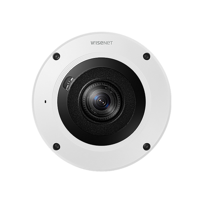 Hanwha Vision HV-XNF-9013RV 12MP AI IR Fisheye Camera – IP66 / NEMA4X / IK10 Rated, Advanced Object Analytics, and WiseStream III  x series