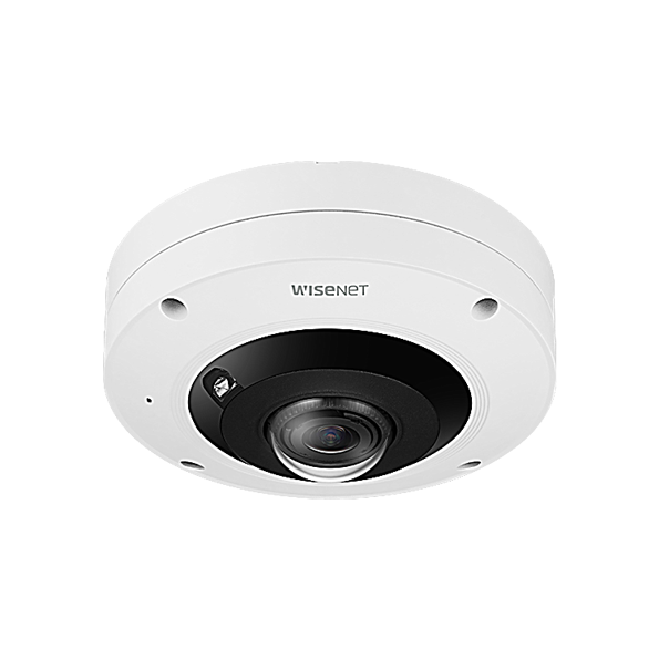 Hanwha Vision HV-XNF-9013RV 12MP AI IR Fisheye Camera – IP66 / NEMA4X / IK10 Rated, Advanced Object Analytics, and WiseStream III  x series