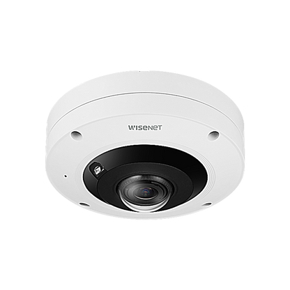 Hanwha Vision HV-XNF-9013RV 12MP AI IR Fisheye Camera – IP66 / NEMA4X / IK10 Rated, Advanced Object Analytics, and WiseStream III  x series