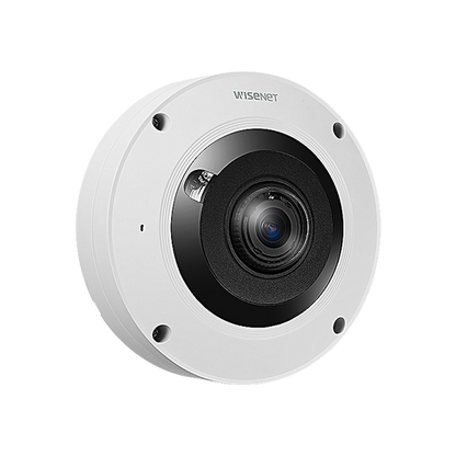 Hanwha Vision HV-XNF-9013RV 12MP AI IR Fisheye Camera – IP66 / NEMA4X / IK10 Rated, Advanced Object Analytics, and WiseStream III  x series