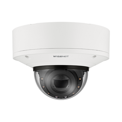 Hanwha Vision Wisenet X-Plus HV-XNV-6083R 2MP AI IR Vandal Dome Camera – 2.8~12mm Motorized Lens, 50m IR, ExtremeWDR 150dB, AI Analytics, IK10+, IP67 | SKU: HV-XNV-6083R x series