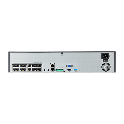Hanwha Wisenet CT-XRN-1620SB1 16CH 32MP H.265 NVR with PoE Switch by Samsung