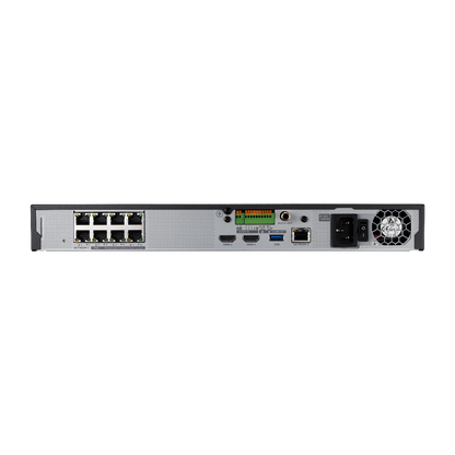 Hanwha Wisenet XRN-815S 8-Channel Network Video Recorder (NVR) – 12MP Support, AI Integration, and PoE+ Power