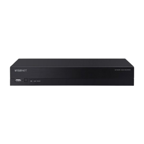 Hanwha Wisenet 8‑Camera CCTV Kit – CT‑ANV‑L7082R 4 MP Dome + CT‑ARN‑810S 8‑Ch 8 MP AI NVR with HDD – Outdoor Vandal‑Resistant, H.265, PoE+