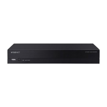 Hanwha Wisenet 8‑Camera CCTV Kit – CT‑ANV‑L7082R 4 MP Dome + CT‑ARN‑810S 8‑Ch 8 MP AI NVR with HDD – Outdoor Vandal‑Resistant, H.265, PoE+